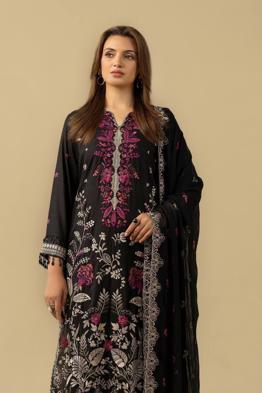 Shaamiyana Signature Karandi 3 Piece Suit (KS-307)