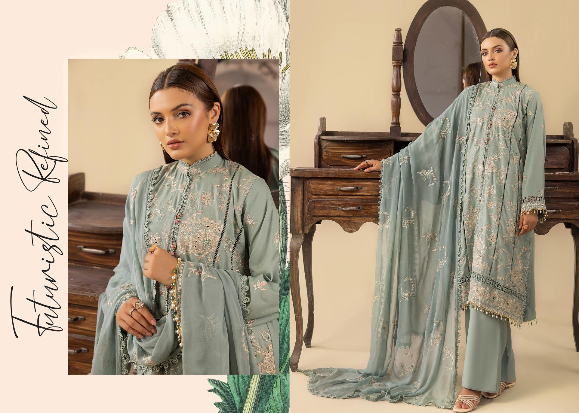 Shaamiyana Signature Karandi 3 Piece Suit (KS-308)