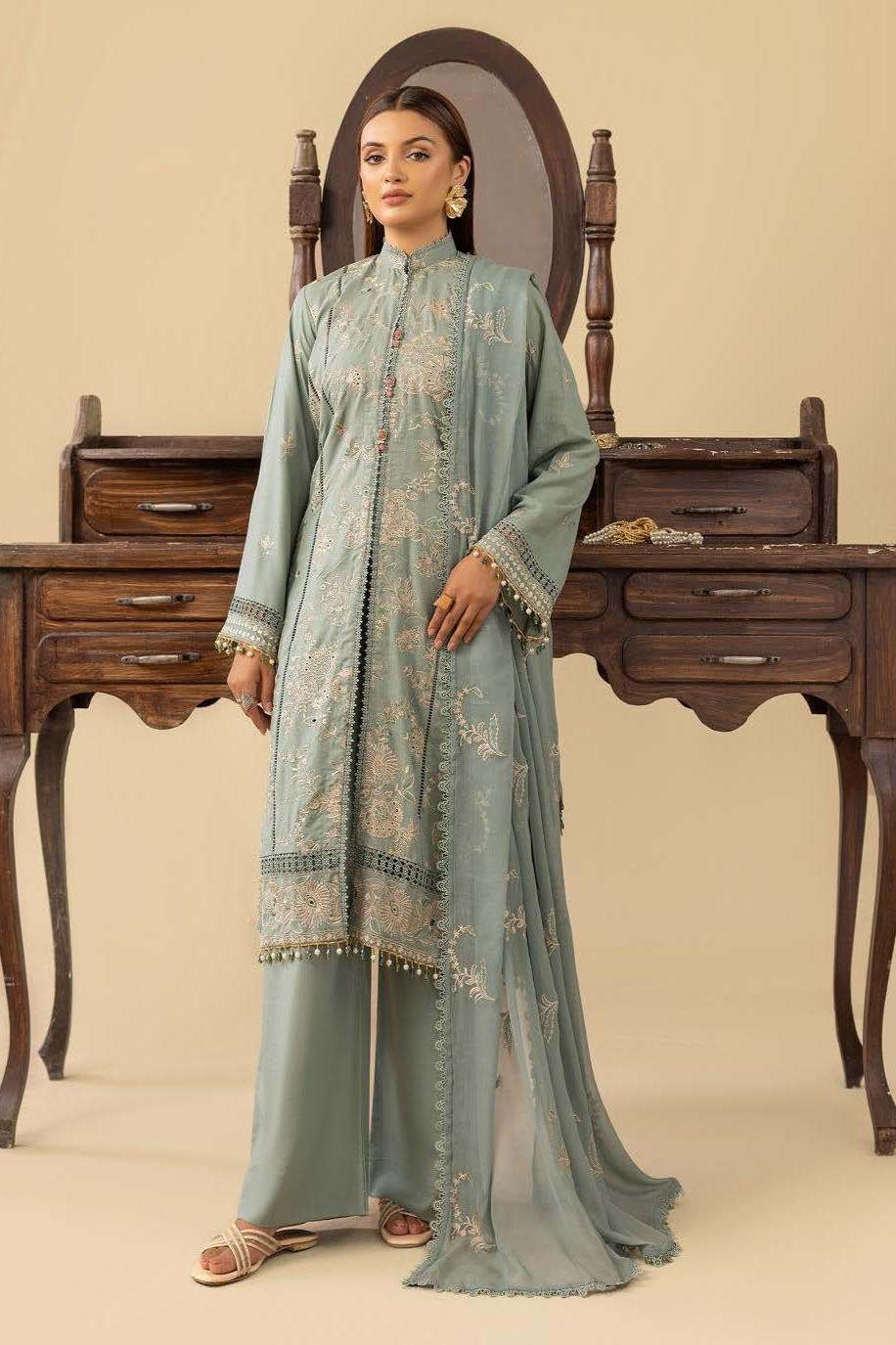 Shaamiyana Signature Karandi 3 Piece Suit (KS-308)