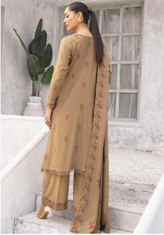 Rawayat Embroidered Peach Leather 3 Piece Suite (RP-07)