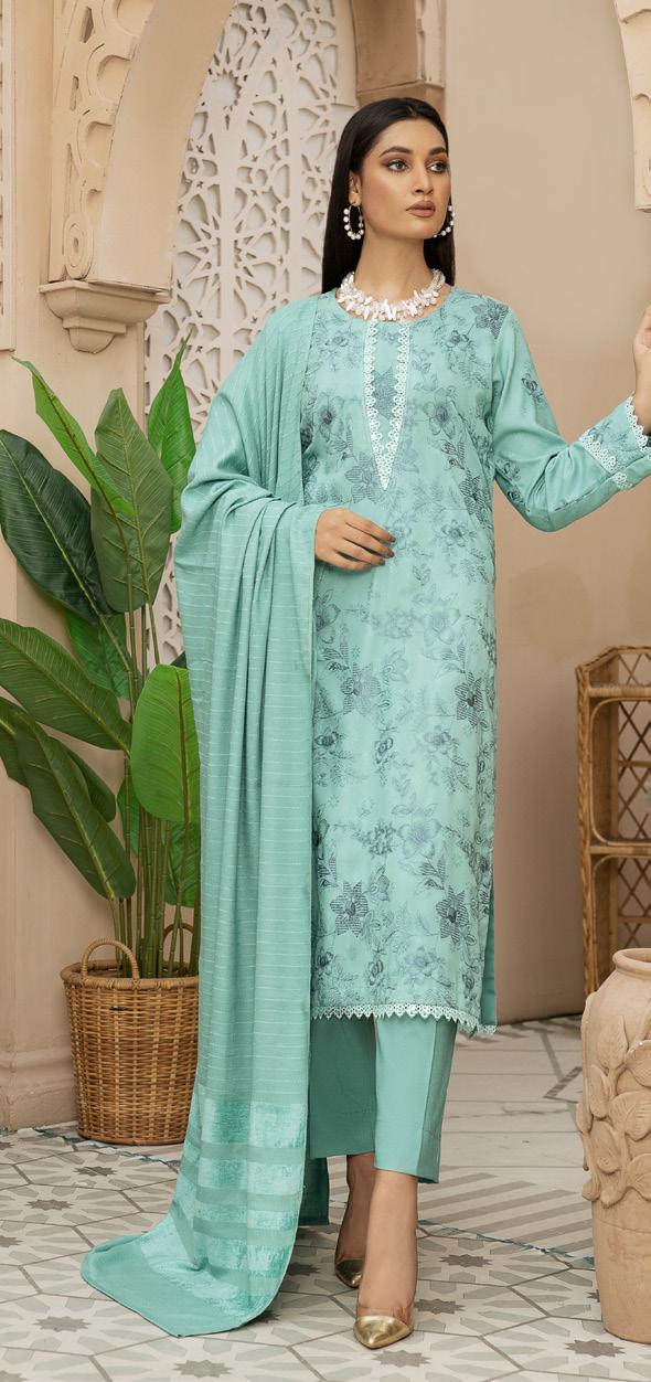 Nur Premium Dhanak 3 Piece Suit (N-07)