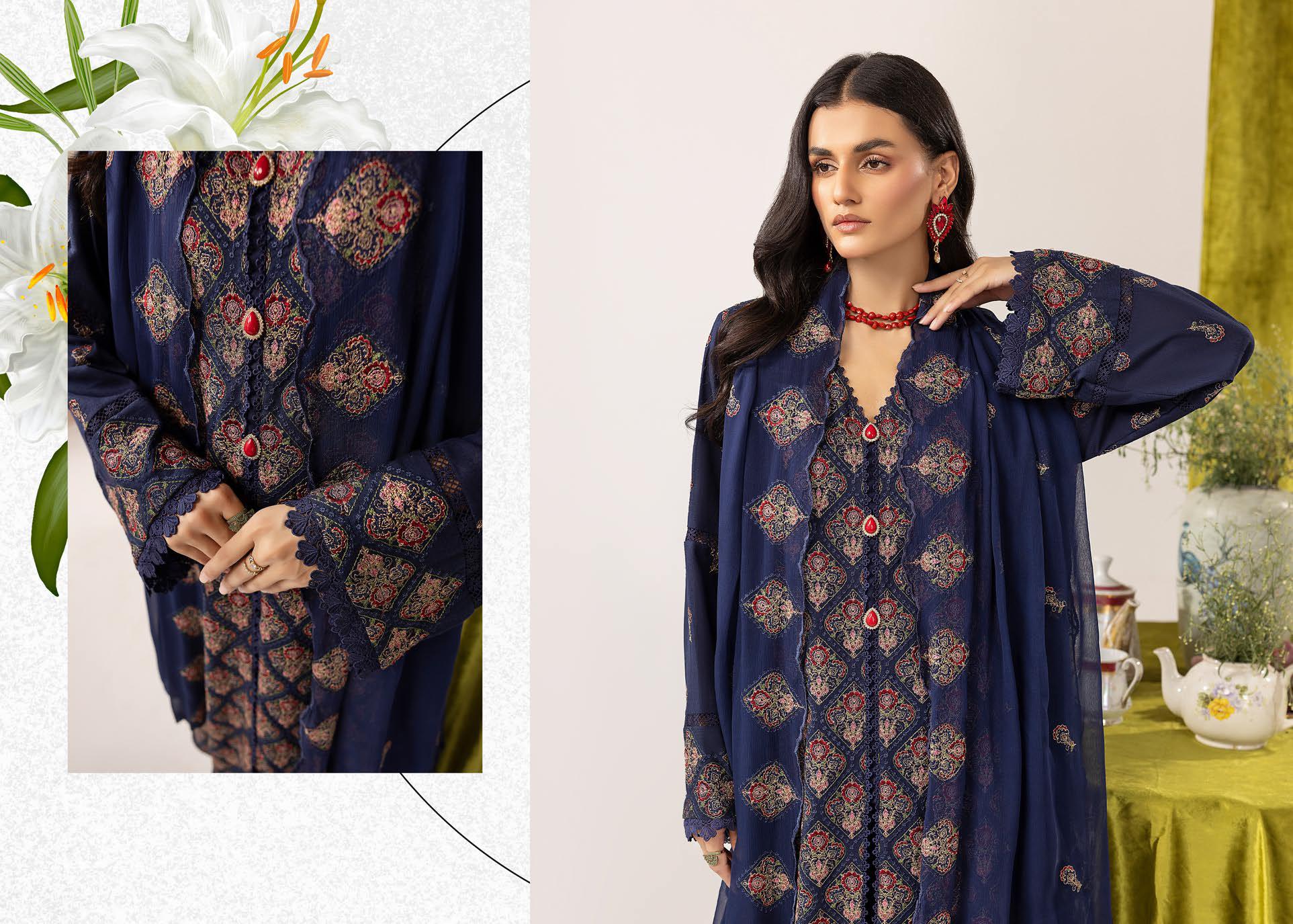 Meharma Embroidered Karandi Collection 3 Piece Suit (M-4)